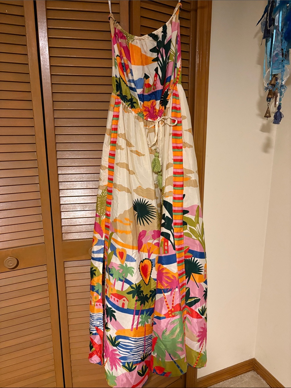 Tropical Print Maxi Romper
